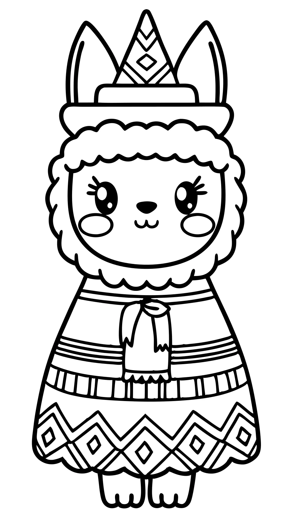 páginas para colorear Dibujos de peru kawaii